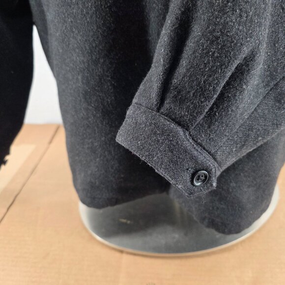 Vintage Polo Ralph Lauren Jacket Mens L Gray Wool Bomber Quilted Lined Full Zip - Picture 6 of 16